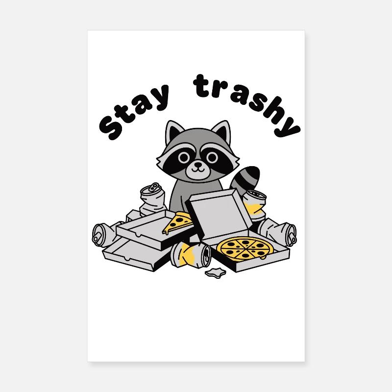 Reste un raton laveur trashy pizza panda trash Poster 20 x 30 cm