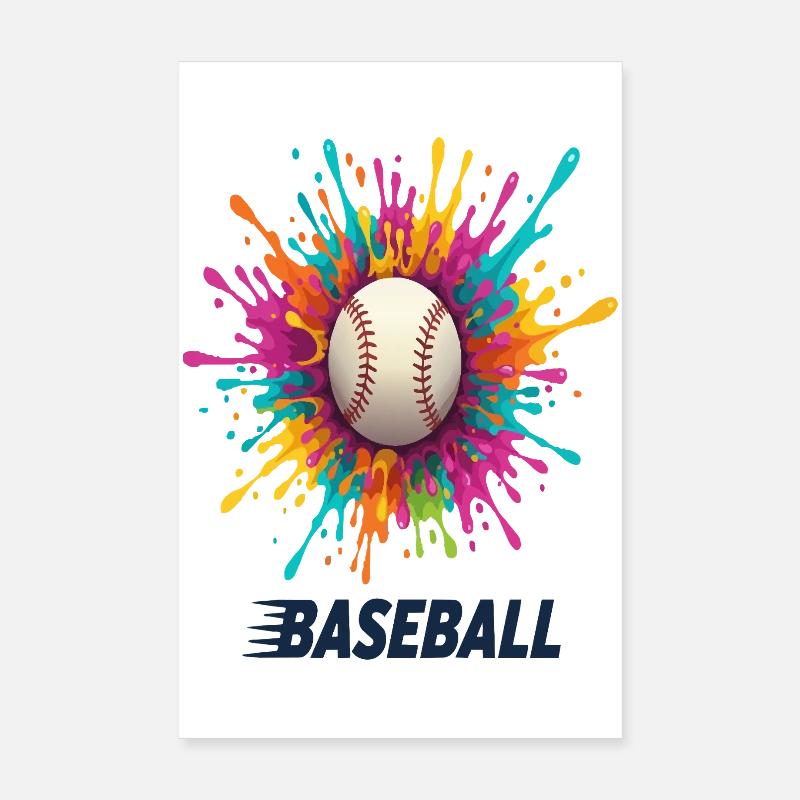 Explosion vive de la Balle de Baseball Poster 20 x 30 cm