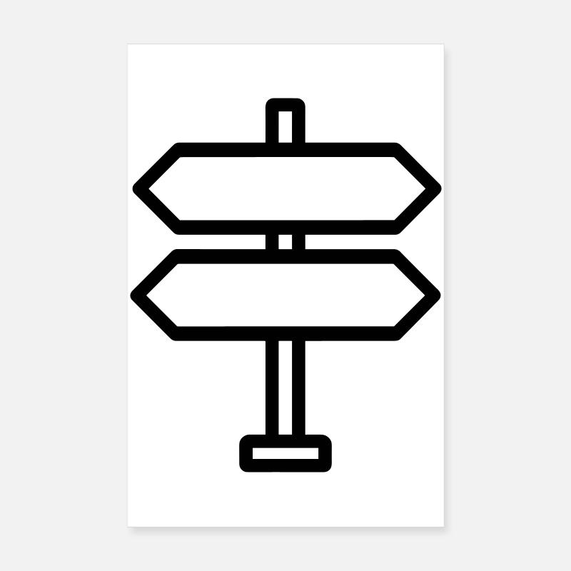 panneau directionnel Poster 20 x 30 cm