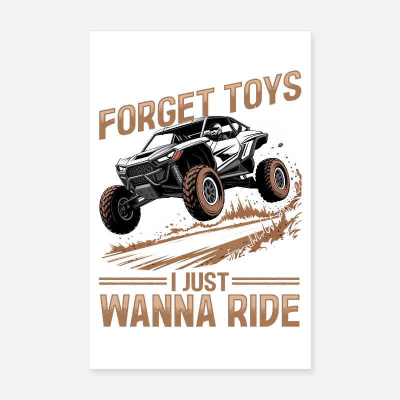 UTV Tout-Terrain Boy Men 4 Wheels Side by Side Poster 20 x 30 cm