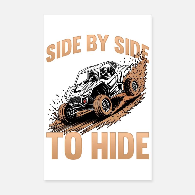 UTV Tout-Terrain Boy Men 4 Wheels Side by Side Poster 20 x 30 cm