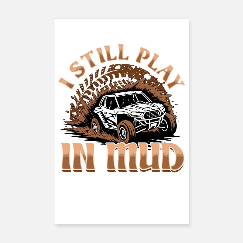 UTV Tout-Terrain Boy Men 4 Wheels Side by Side Poster 20 x 30 cm