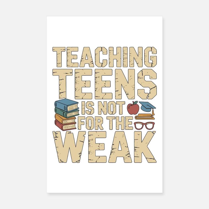 Enseignant de lycée enseignant aux adolescents Poster 20 x 30 cm