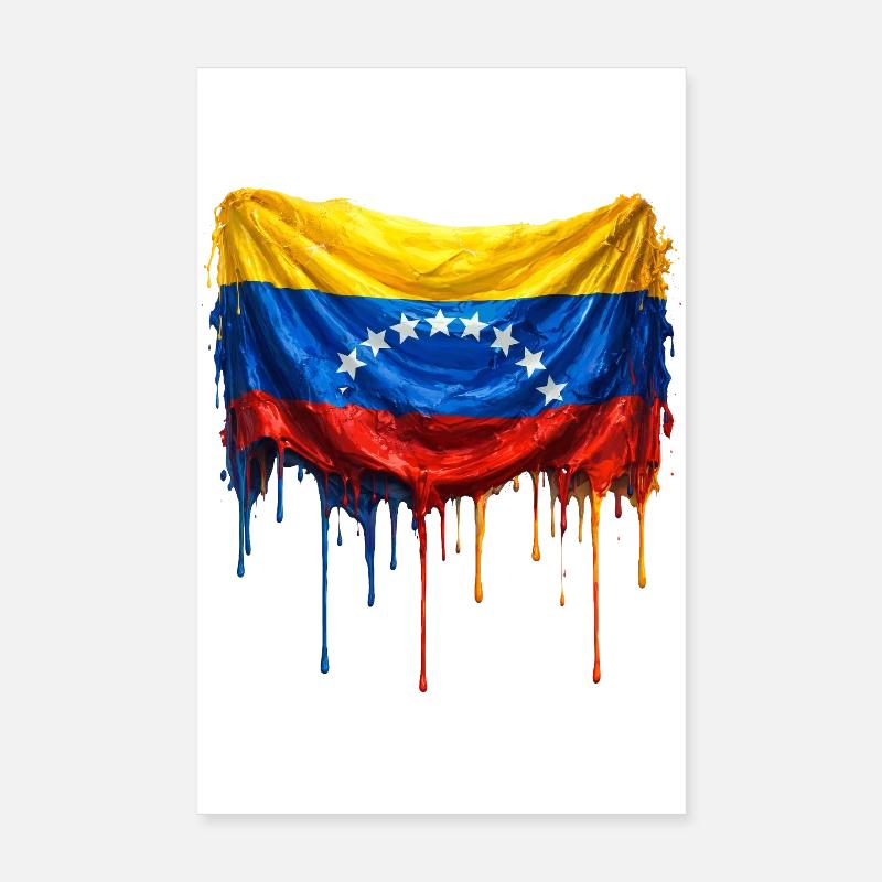 Largage du drapeau du Venezuela Poster 20 x 30 cm