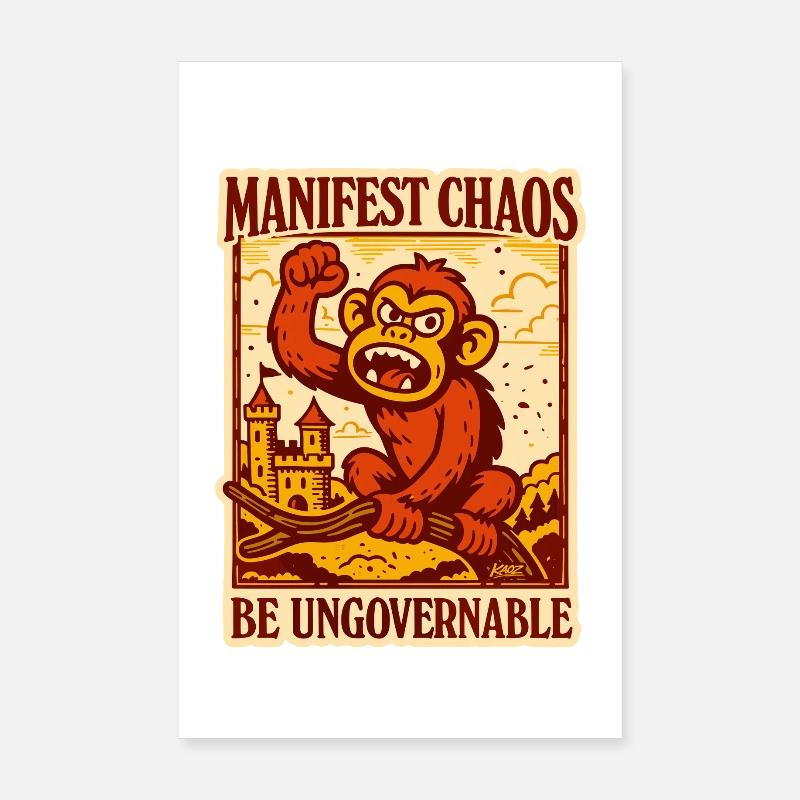 Manifeste le Chaos Monkey Poster 20 x 30 cm