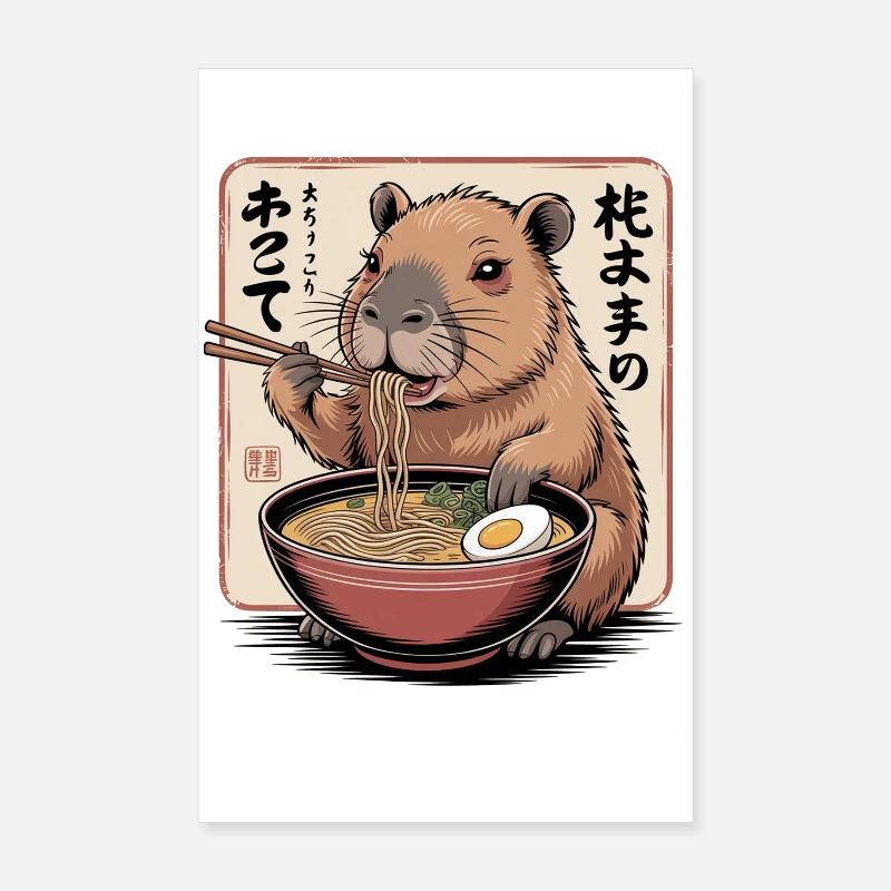 Beaver Ramen Feast Poster 8" x 12" (20x30 cm)