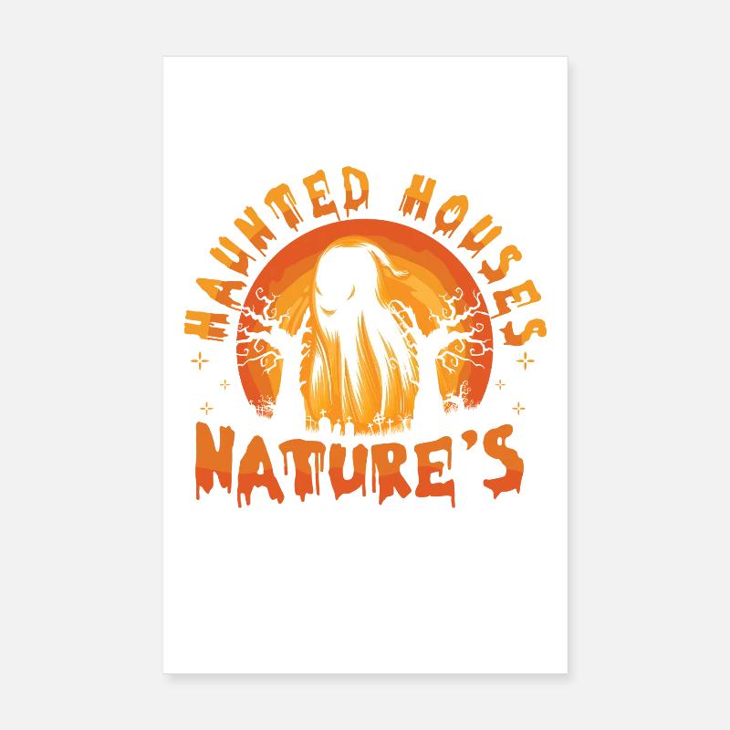 Geisterjäger Halloween Englisch Spruch Poster 20x30 cm