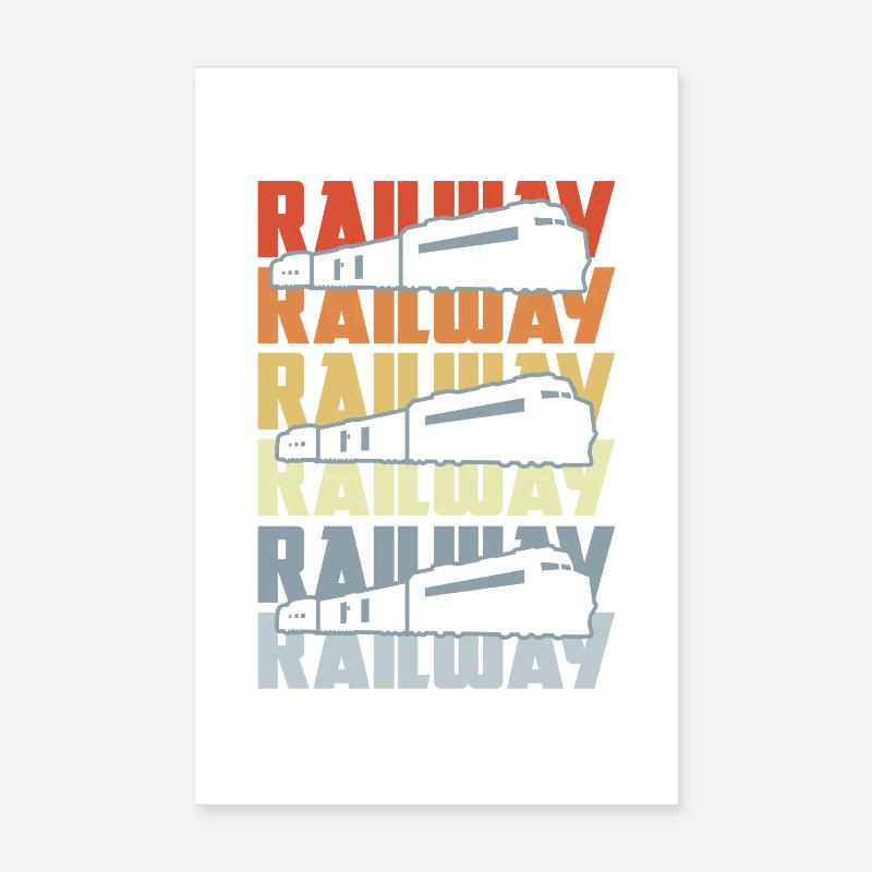 Vintage Eisenbahn Poster 20x30 cm