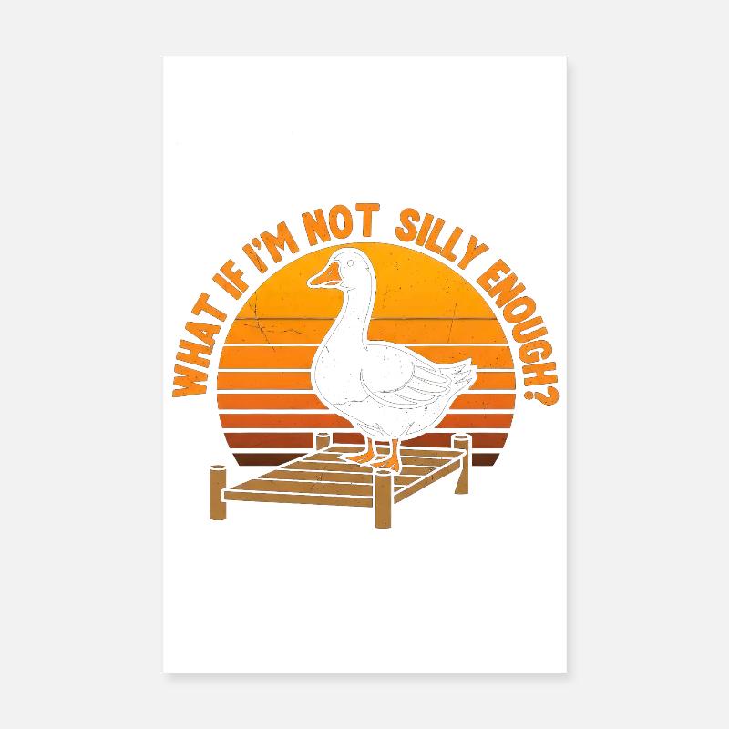 Pas assez ridicule ? Coucher de soleil des canards Poster 20 x 30 cm