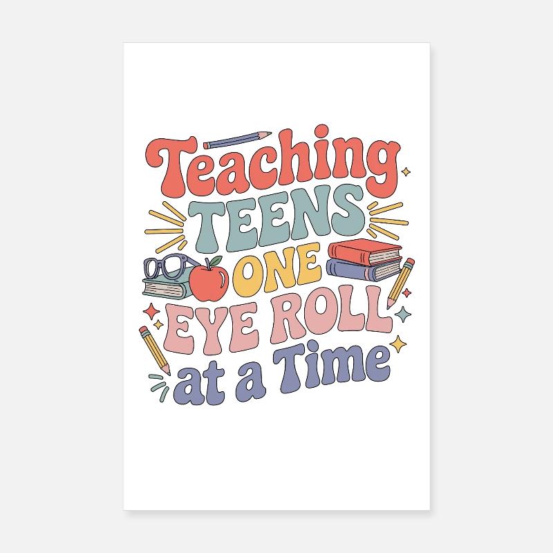Professeur de lycée enseignant aux adolescents Poster 20 x 30 cm