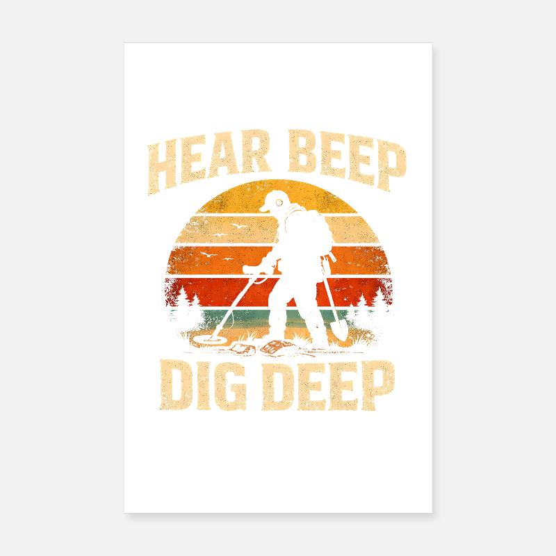 Bip Entendre Deep Creuser | Chasse au trésor de Sondeln Poster 20 x 30 cm