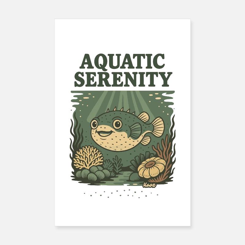 Poisson-globe aquatique Serenity Poster 20 x 30 cm