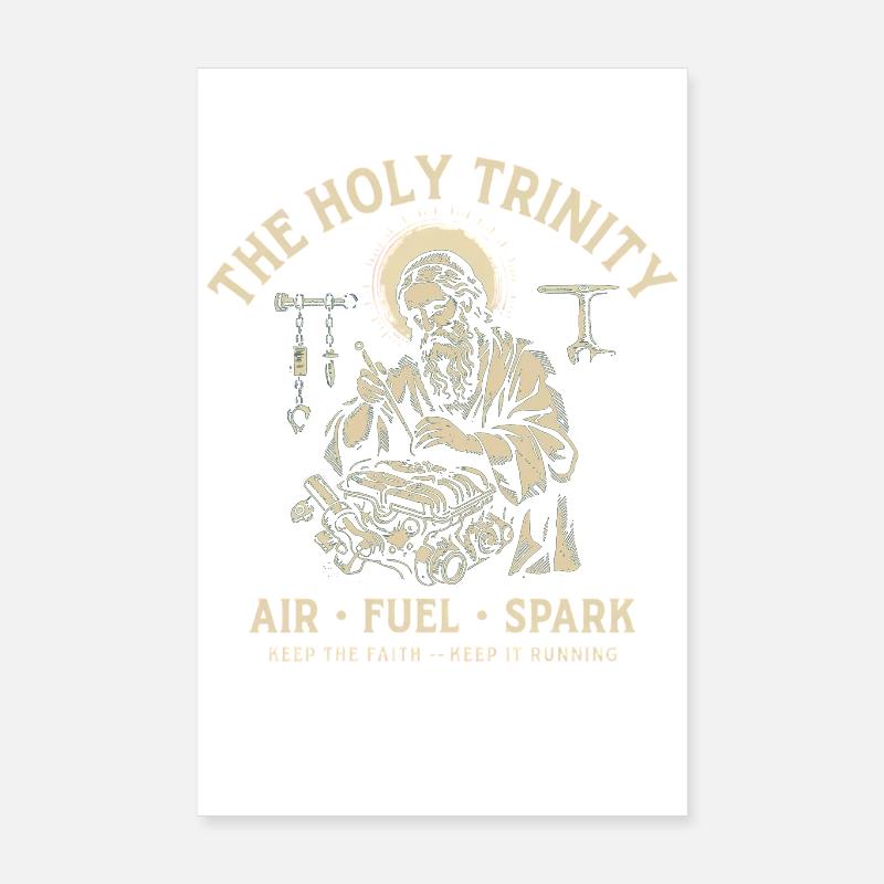Engine Saint: Holy Trinity Mechanics Poster 20x30 cm