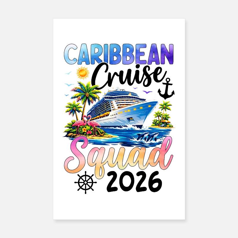 Équipe de croisière dans les Caraïbes 2026 Poster 20 x 30 cm