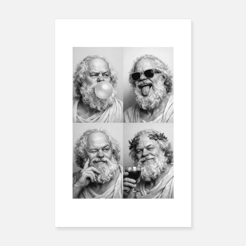 Socrates Collage Poster 20x30 cm