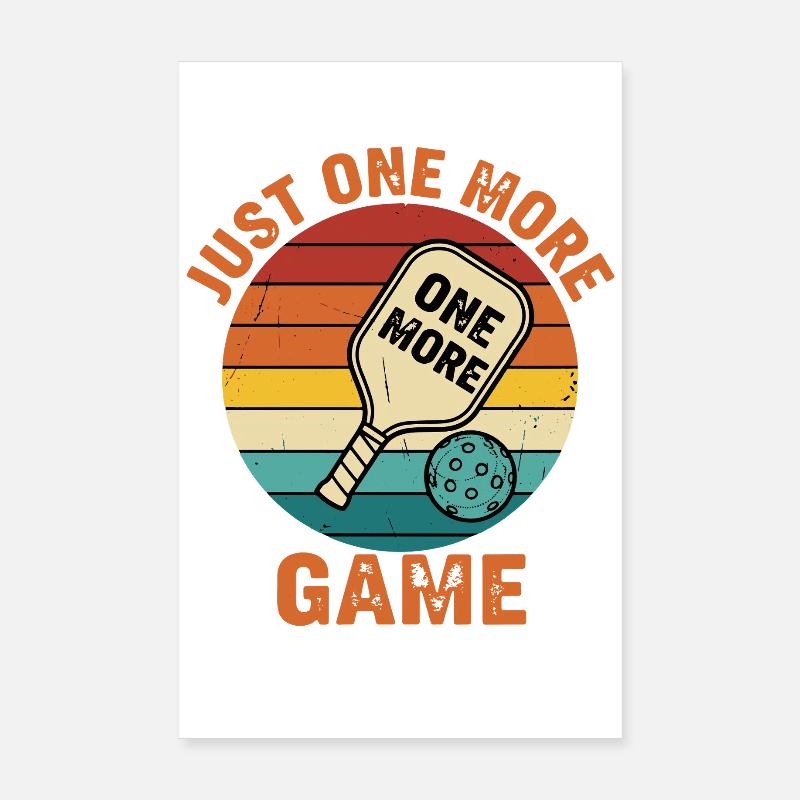 Pickleball drôle Juste un jeu de plus Amour Poster 20 x 30 cm