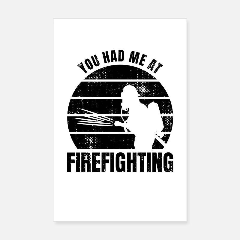 Firefighter Joke Poster 8" x 12" (20x30 cm)