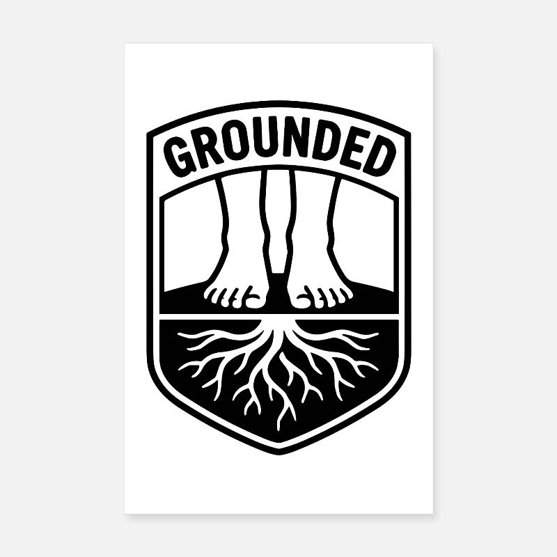 Grounded Achtsamkeit Balance Poster 20x30 cm