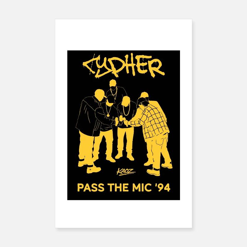 Pass the Mic '94 – Circle Poster 8" x 12" (20x30 cm)