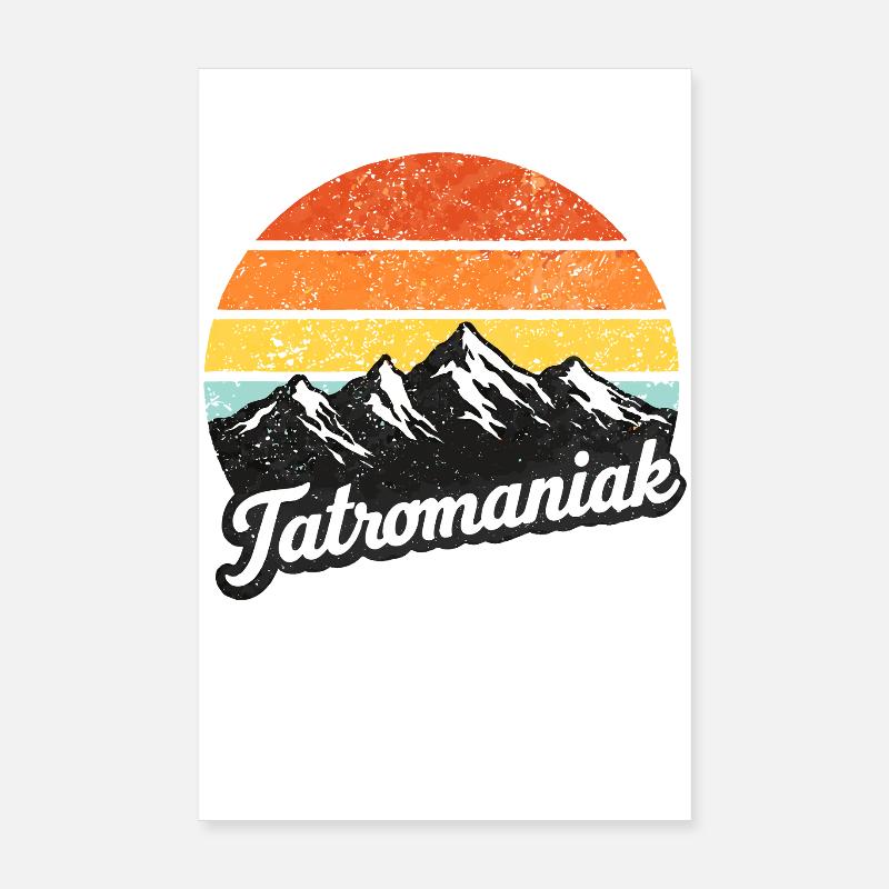 Tatromaniak Mountain Sunset Retro Poster 20x30 cm