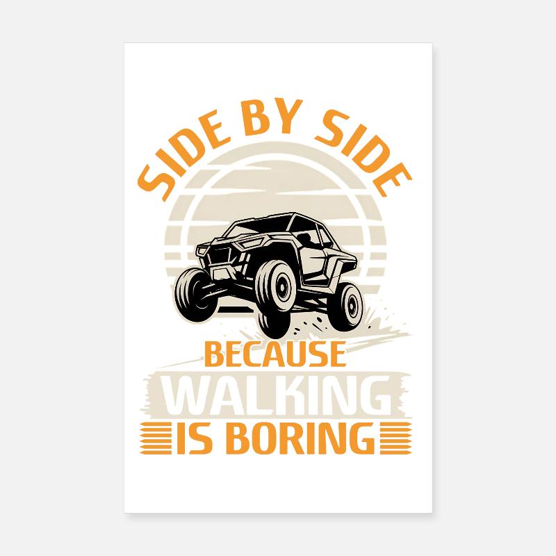 UTV Tout-Terrain 4 Roues Côte à côte Poster 20 x 30 cm