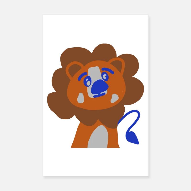 netter Löwe  Poster 20x30 cm