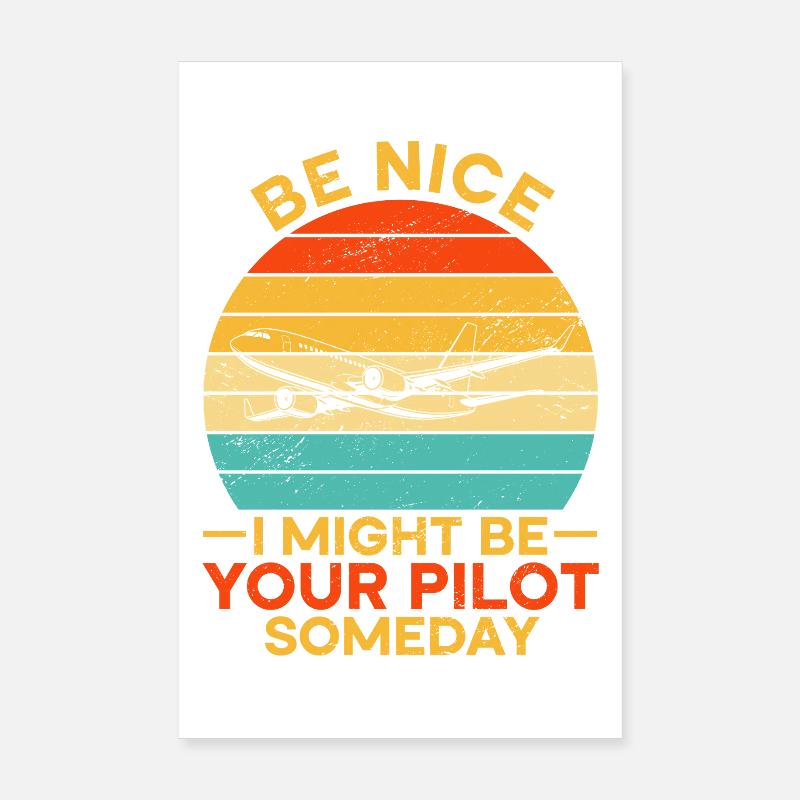 Flugzeug Flug Pilot Flugzeug Fluggesellschaft Poster 20x30 cm