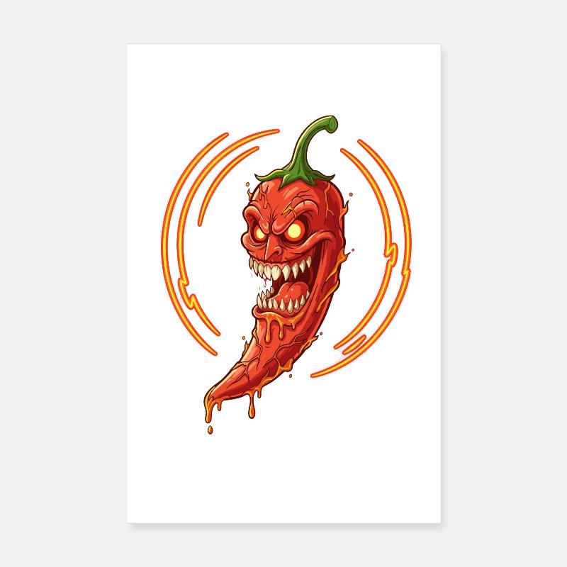 Démon du piment infernal Poster 20 x 30 cm