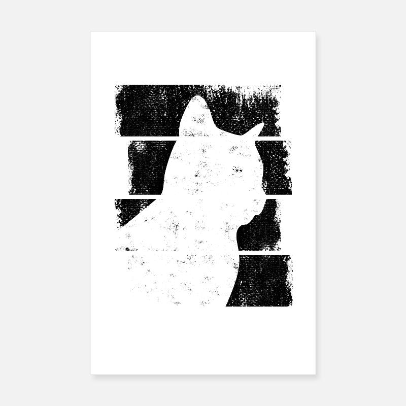 Dessin de chat Poster 20 x 30 cm