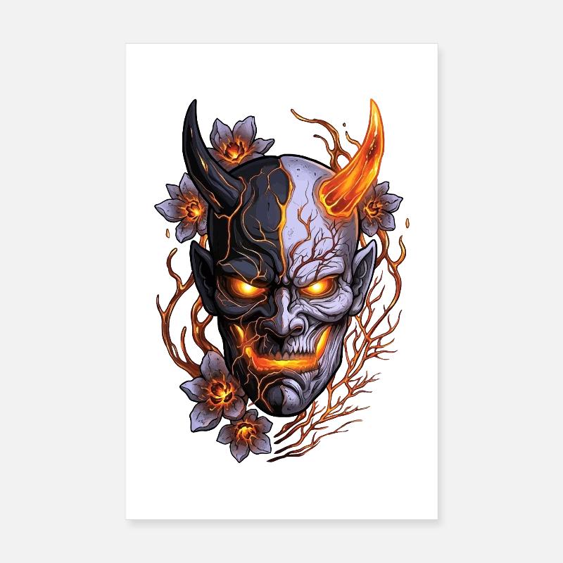Hannya – Yōkai-Dämon Poster 20x30 cm