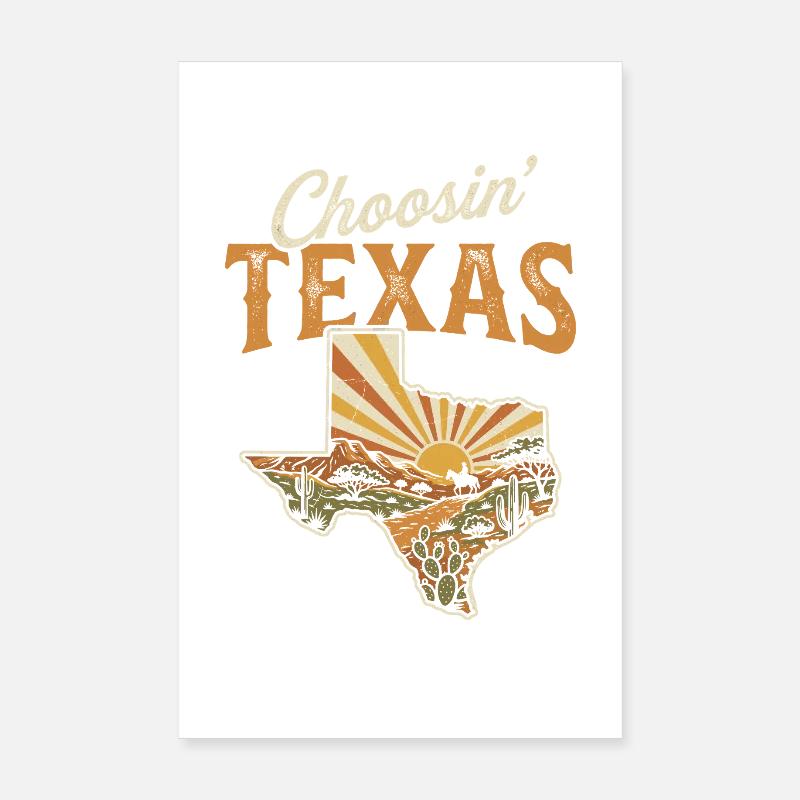 Choosing Texas Sunset Poster 20x30 cm