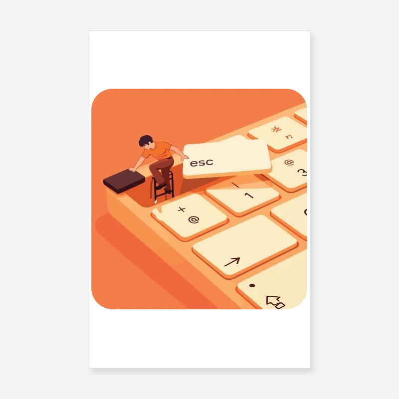 ESC – Work Mode Off Poster 20x30 cm