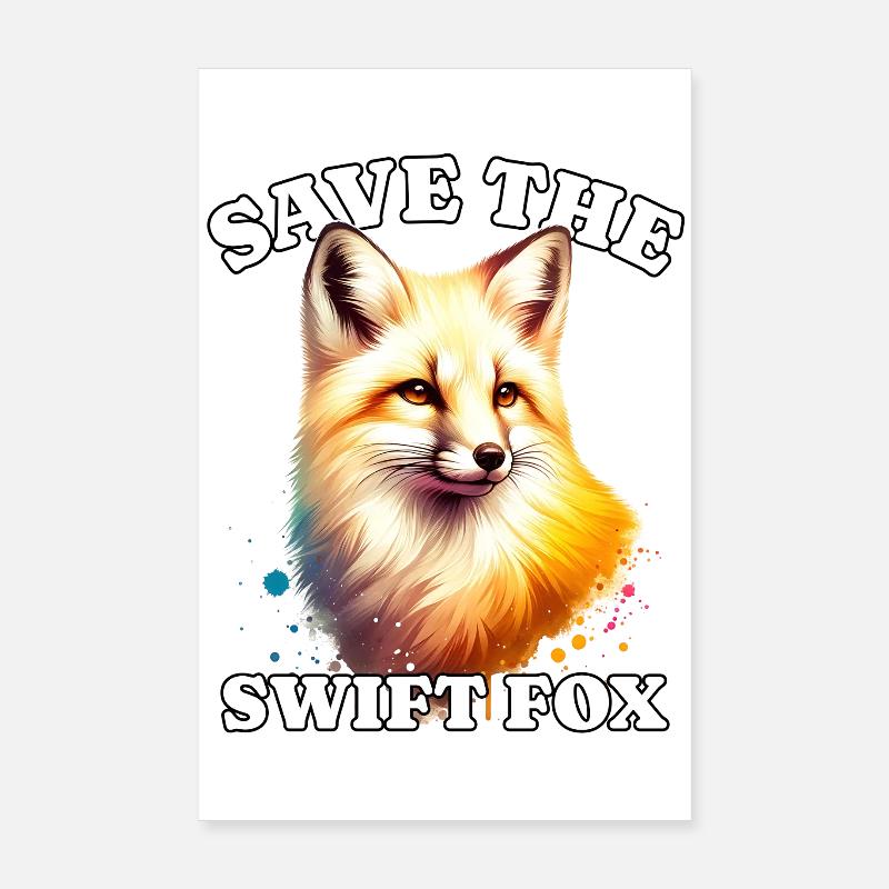 Les Swiftfuchs sauvent Swift Fox Poster 20 x 30 cm