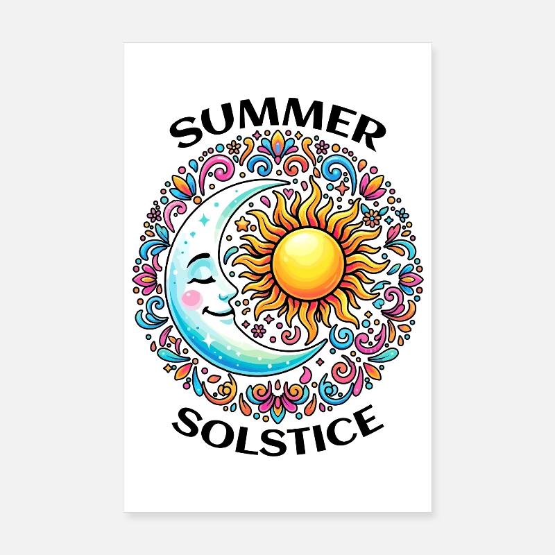 Litha Pagan Summer Solstice Midsummer Midsommar Poster 8" x 12" (20x30 cm)