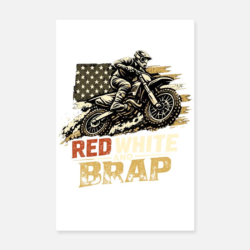 Brap Rouge Blanc Poster 20 x 30 cm