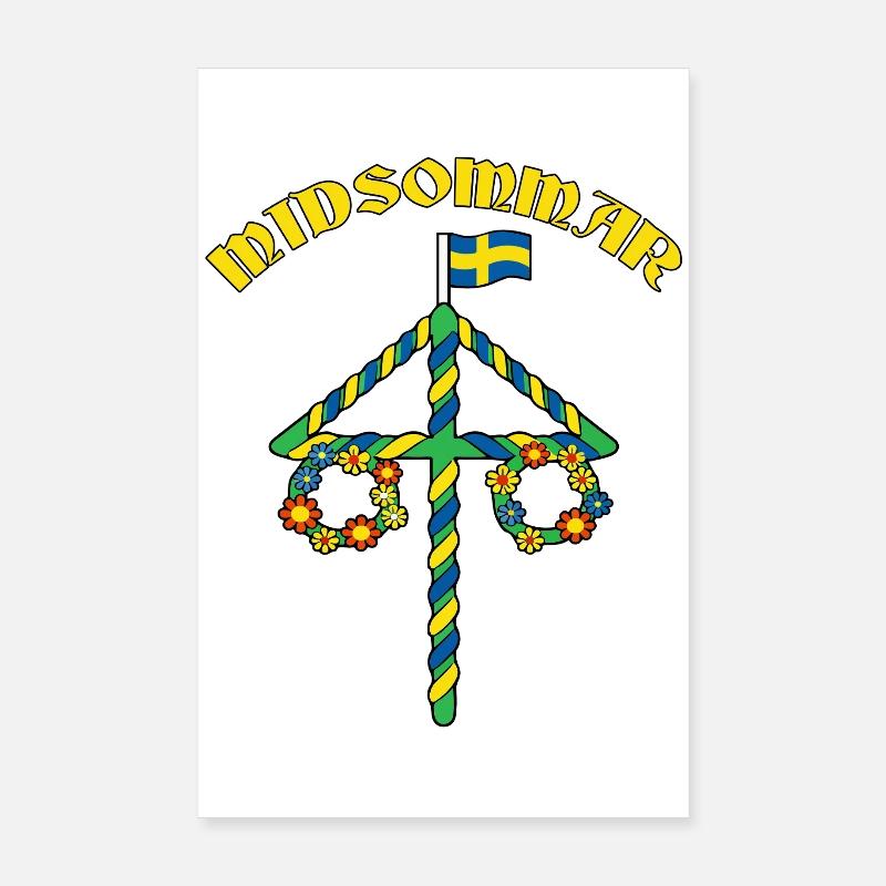 Litha Pagan Solstice d’été Midsommar Poster 20 x 30 cm
