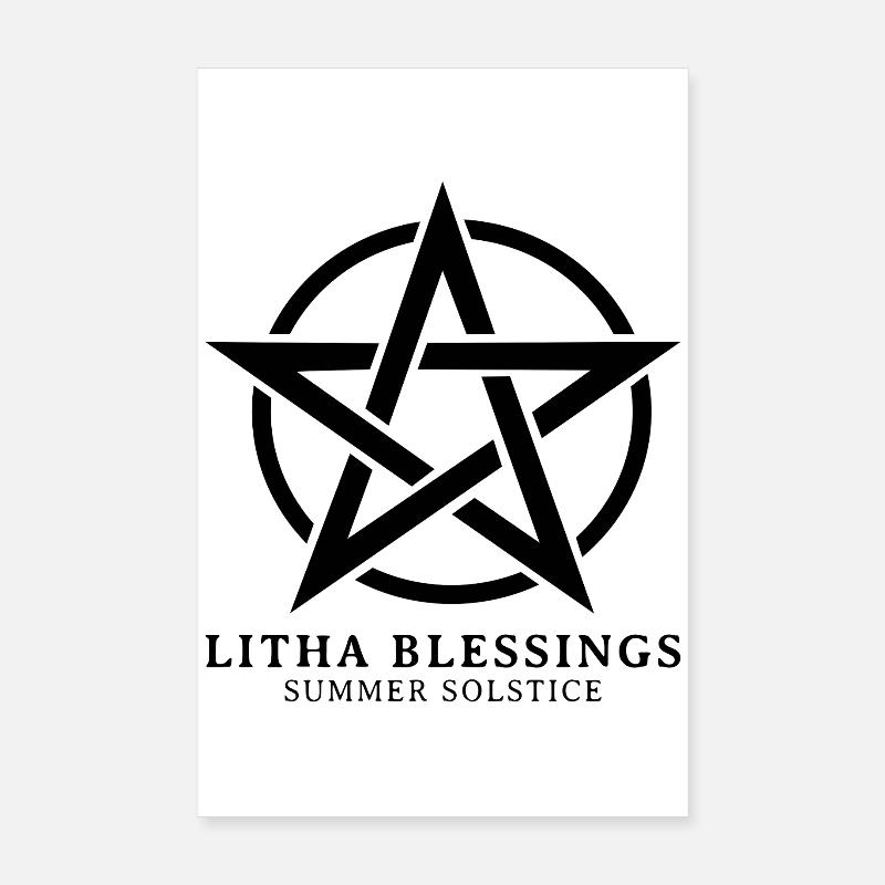 Litha Pagan Solstice d’été Midsommar Poster 20 x 30 cm