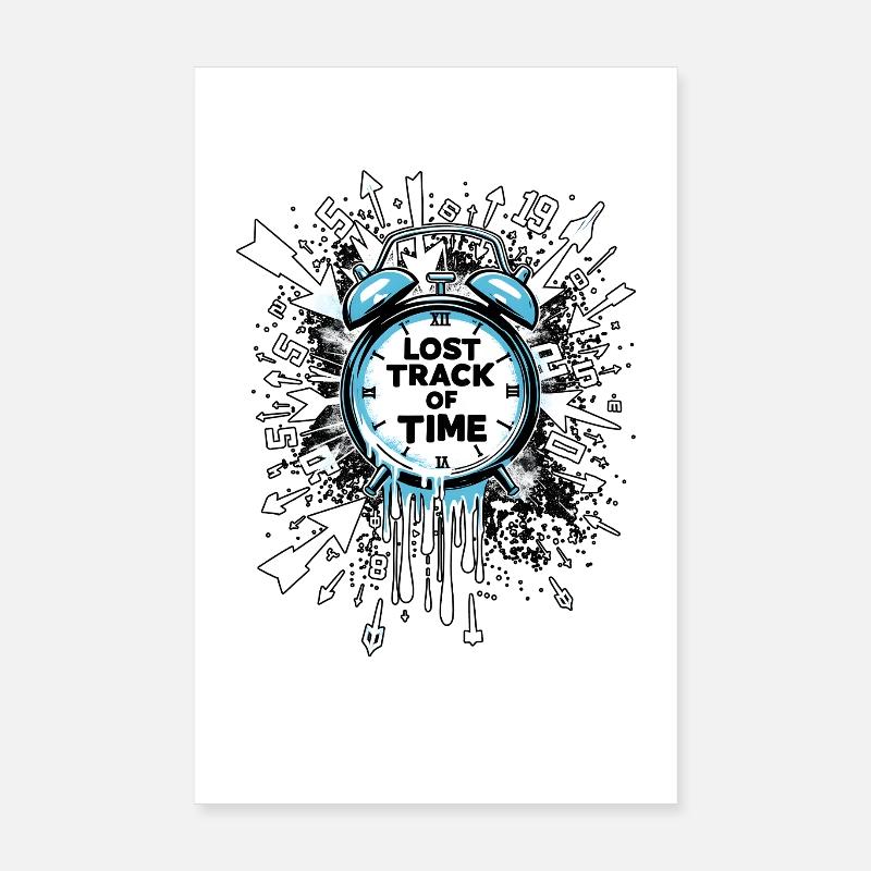 Perdu de notion du temps Cécité temporelle Poster 20 x 30 cm