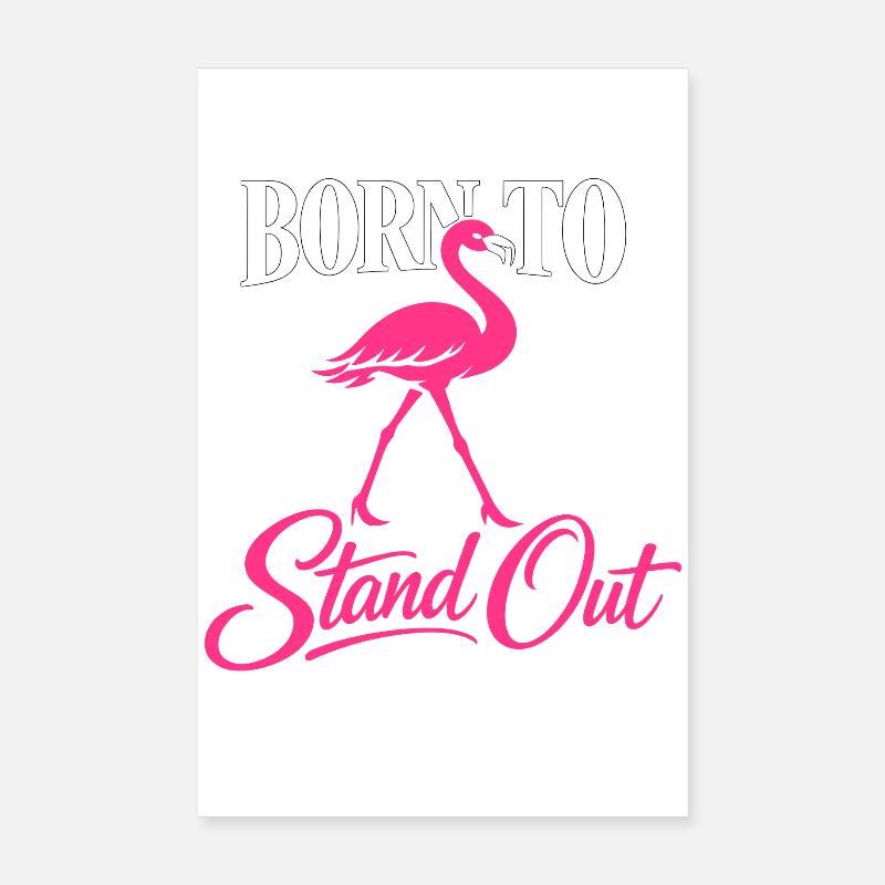 Flamingo Statement Poster 8" x 12" (20x30 cm)