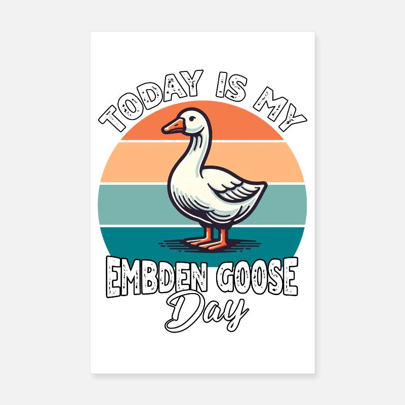 Emdengans Embden Goose Poster 8" x 12" (20x30 cm)
