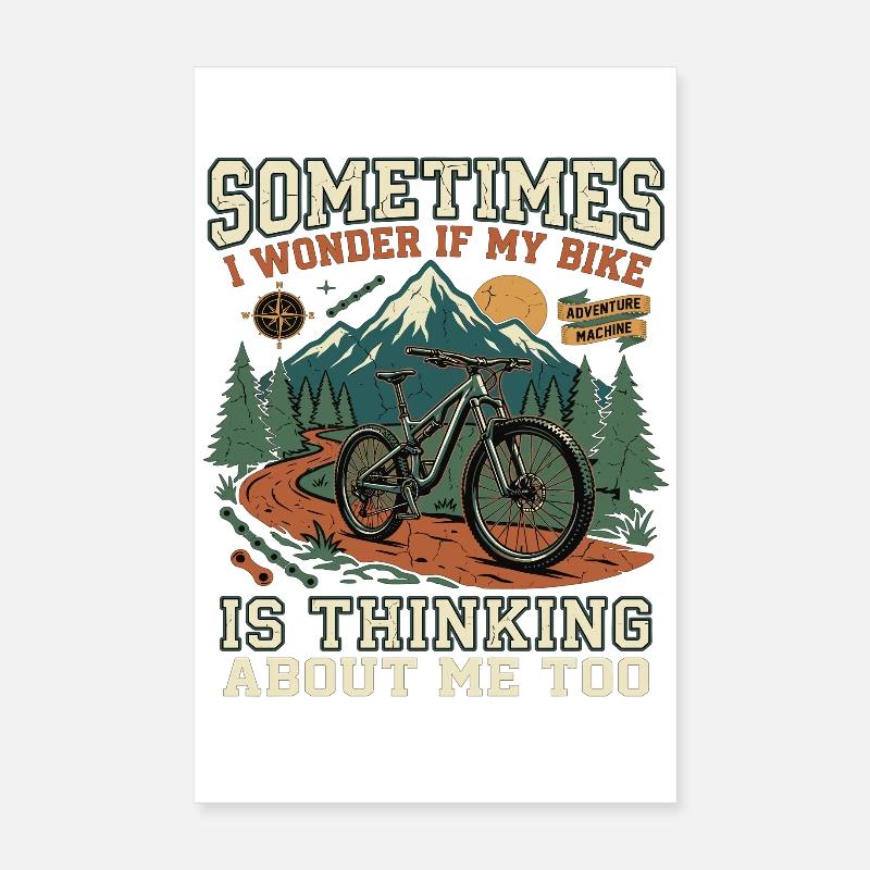Aventure VTT à Spruch Poster 20 x 30 cm