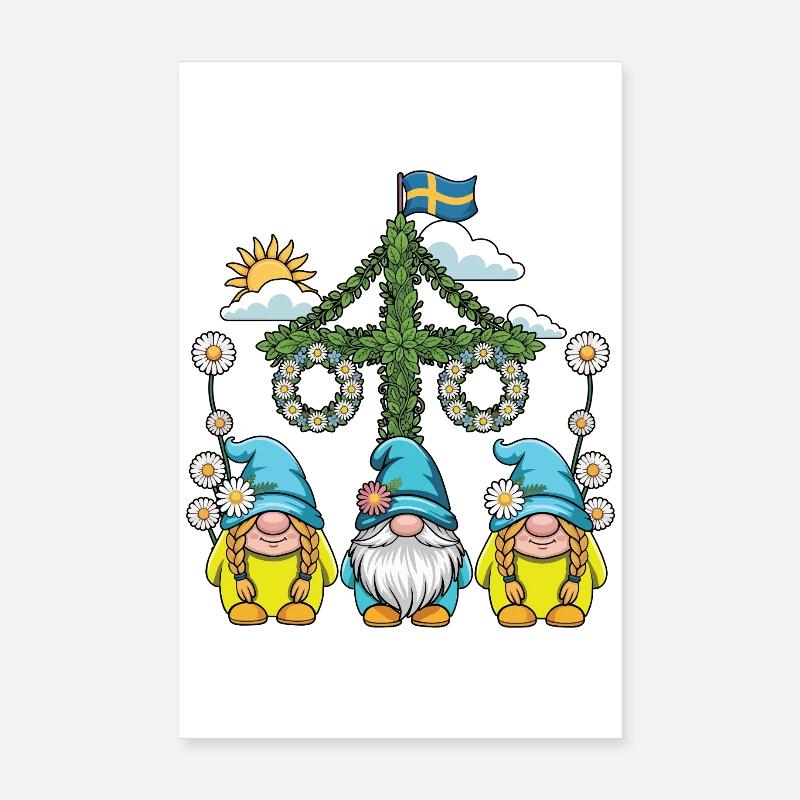Litha Pagan Summer Solstice Midsummer Midsommar Poster 8" x 12" (20x30 cm)