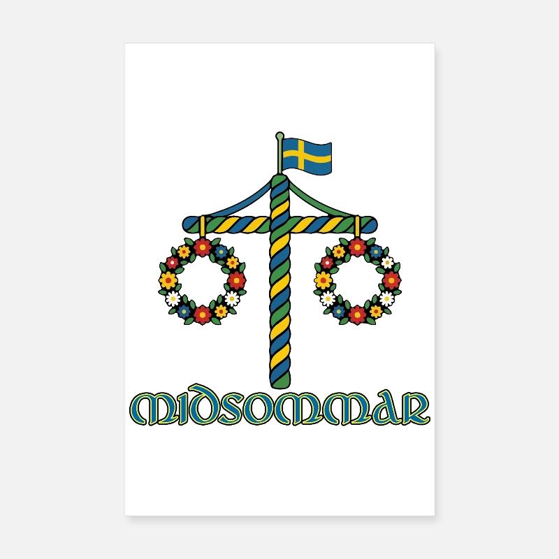 Litha Pagan Summer Solstice Midsummer Midsommar Poster 8" x 12" (20x30 cm)