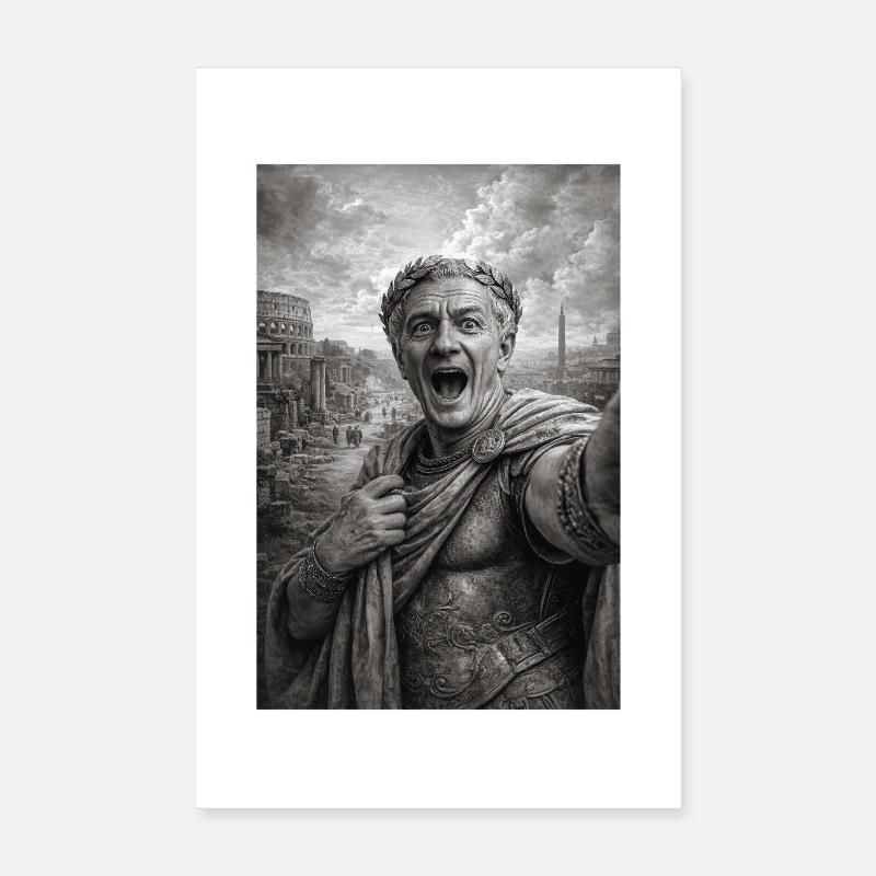 Caesar Selfie Poster 8" x 12" (20x30 cm)