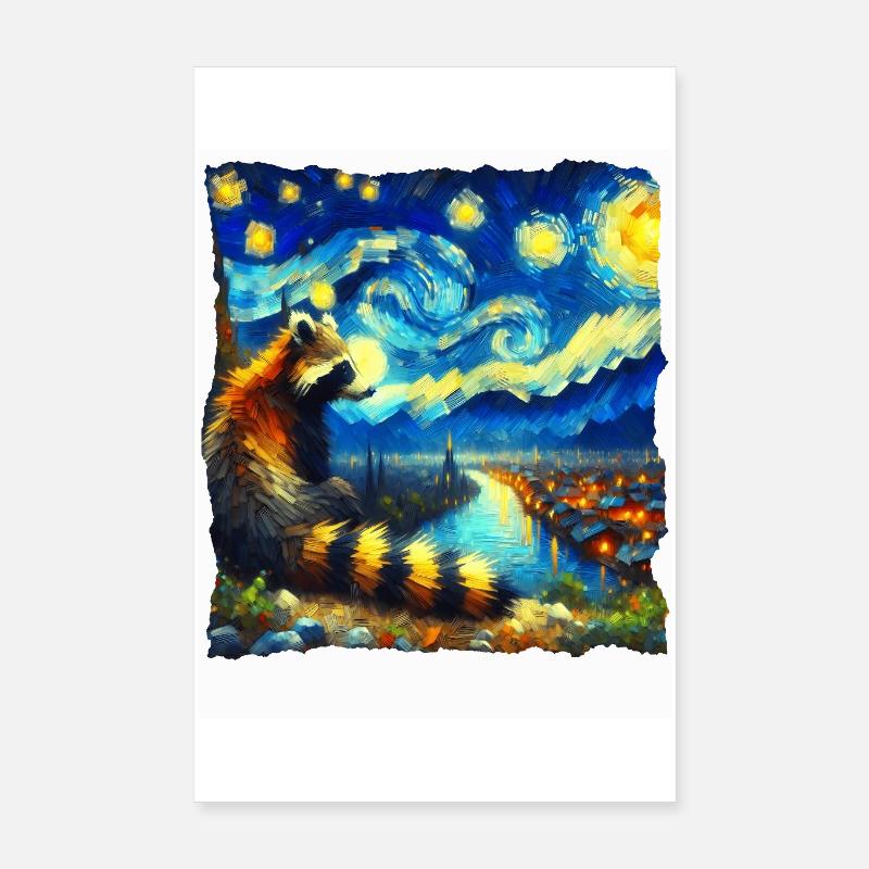 Coati Starry Night Poster 8" x 12" (20x30 cm)