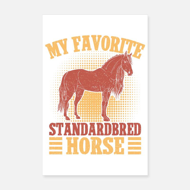 Cheval standardbred préféré du cavalier amateur Poster 20 x 30 cm