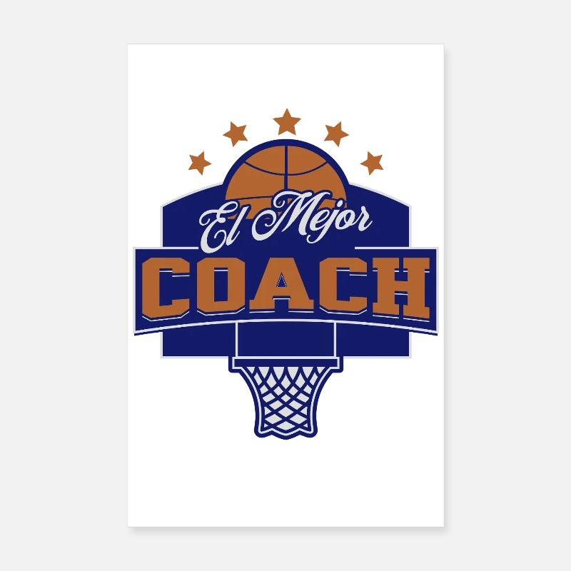 Bester Basketballtrainer - Poster 20x30 cm - Weiß
