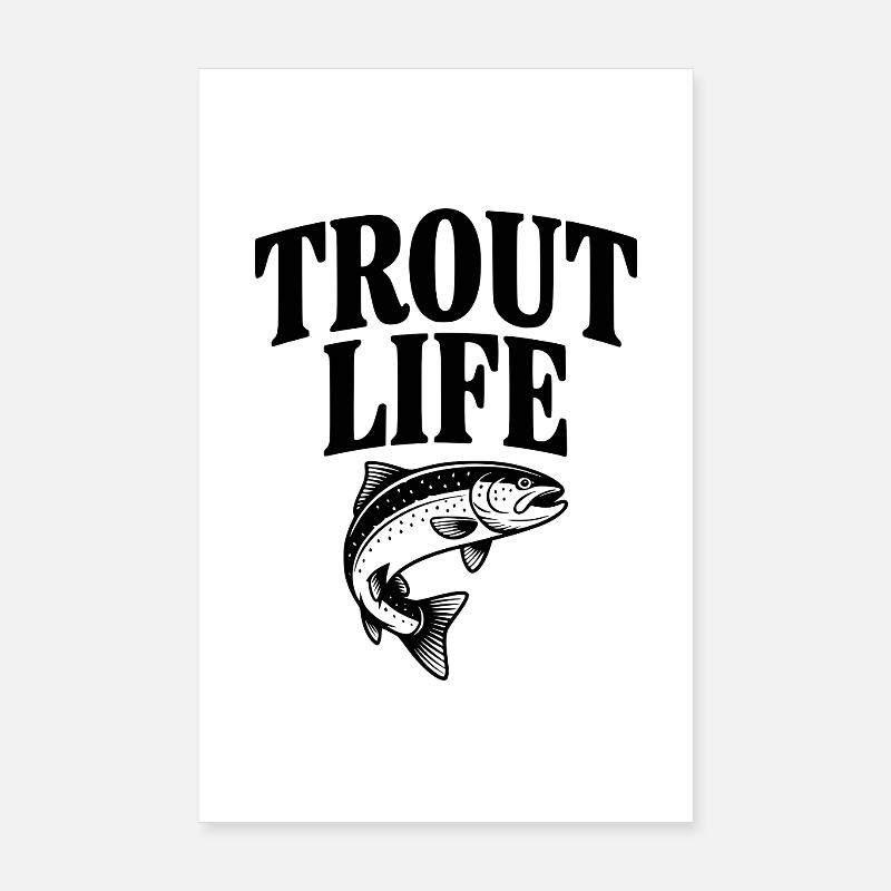 Vie de la truite Poster 20 x 30 cm