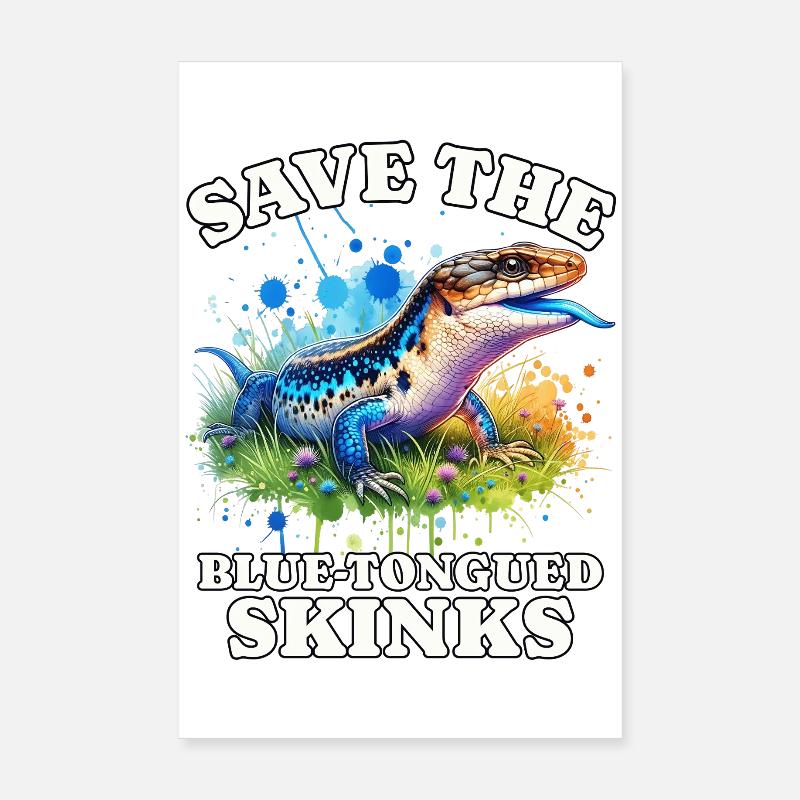Sauvez le scinque à langue bleue Poster 20 x 30 cm