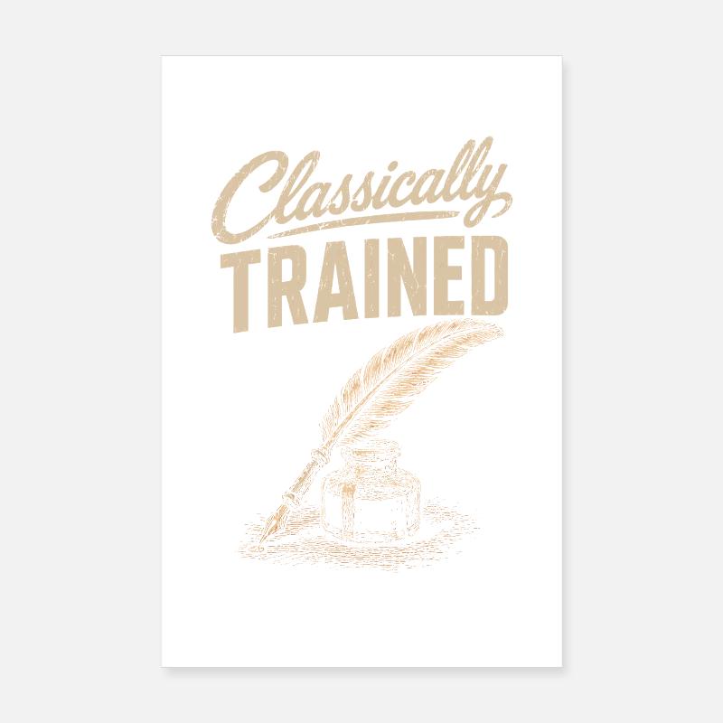 Classically embossed: quill & ink Poster 8" x 12" (20x30 cm)
